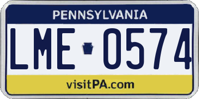 PA license plate LME0574