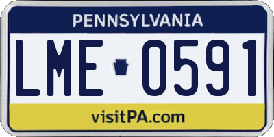 PA license plate LME0591