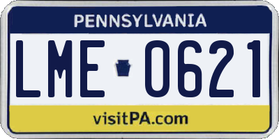 PA license plate LME0621