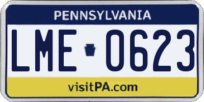 PA license plate LME0623