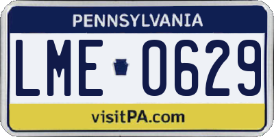PA license plate LME0629