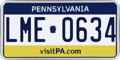 PA license plate LME0634