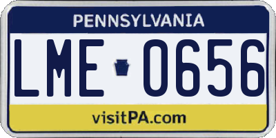 PA license plate LME0656