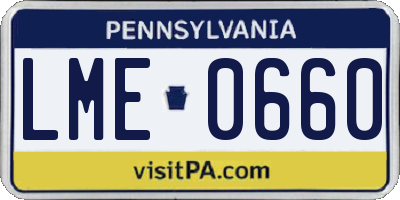 PA license plate LME0660