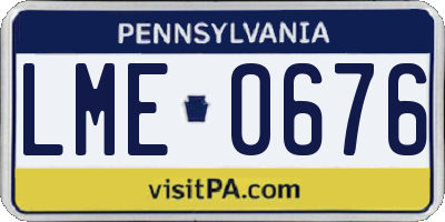 PA license plate LME0676