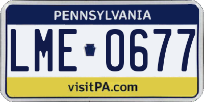 PA license plate LME0677