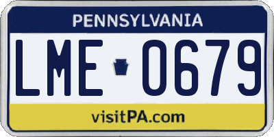 PA license plate LME0679