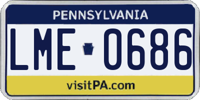 PA license plate LME0686