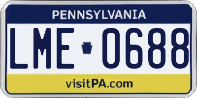 PA license plate LME0688