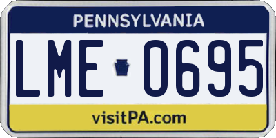 PA license plate LME0695