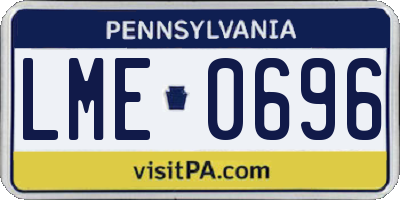 PA license plate LME0696