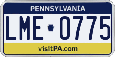 PA license plate LME0775