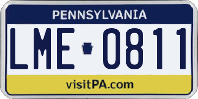 PA license plate LME0811