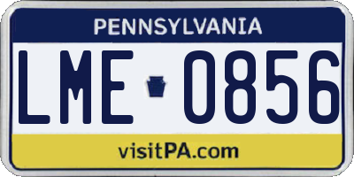 PA license plate LME0856