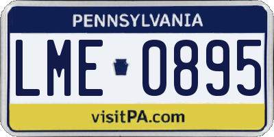 PA license plate LME0895