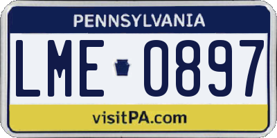 PA license plate LME0897