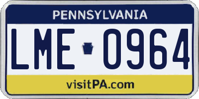 PA license plate LME0964