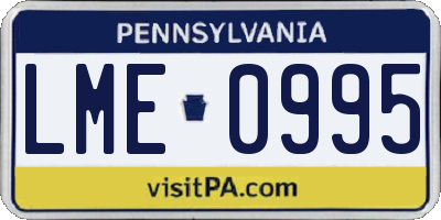 PA license plate LME0995