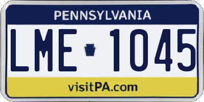 PA license plate LME1045