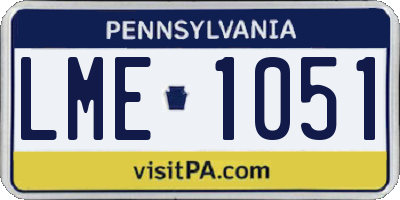 PA license plate LME1051