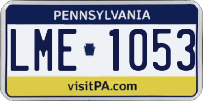 PA license plate LME1053