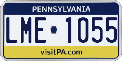 PA license plate LME1055