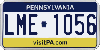 PA license plate LME1056