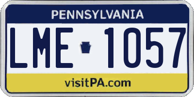 PA license plate LME1057
