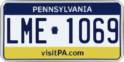PA license plate LME1069