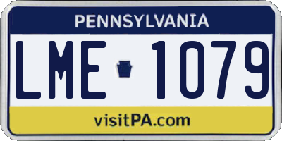 PA license plate LME1079