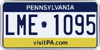 PA license plate LME1095