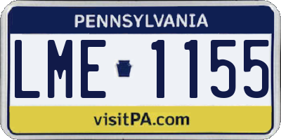 PA license plate LME1155