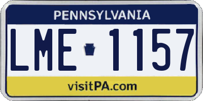 PA license plate LME1157