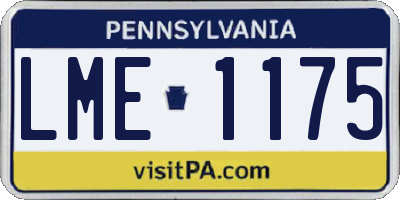 PA license plate LME1175