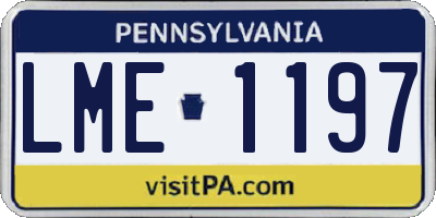 PA license plate LME1197