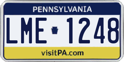 PA license plate LME1248