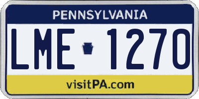 PA license plate LME1270