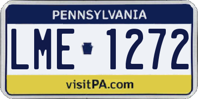 PA license plate LME1272