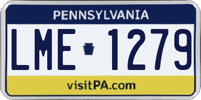PA license plate LME1279