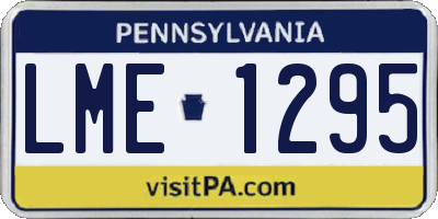 PA license plate LME1295