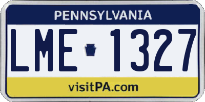PA license plate LME1327
