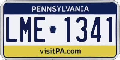 PA license plate LME1341