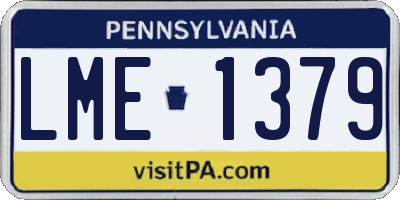 PA license plate LME1379