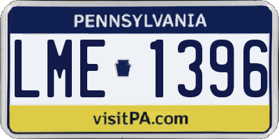 PA license plate LME1396
