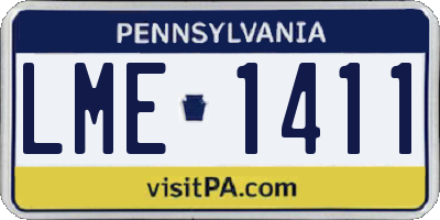 PA license plate LME1411