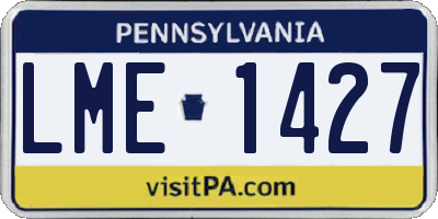 PA license plate LME1427