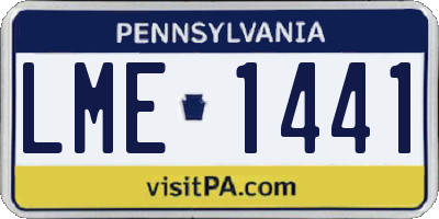 PA license plate LME1441