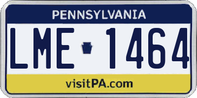 PA license plate LME1464