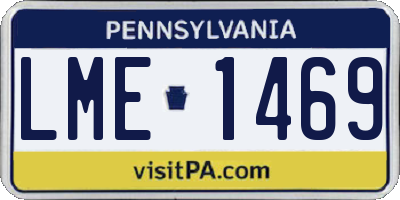 PA license plate LME1469