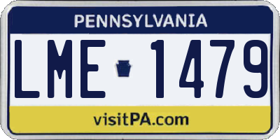 PA license plate LME1479